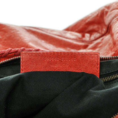 Balenciaga Agneau Classic Hardware Day Hobo Vermillion 7 of 8