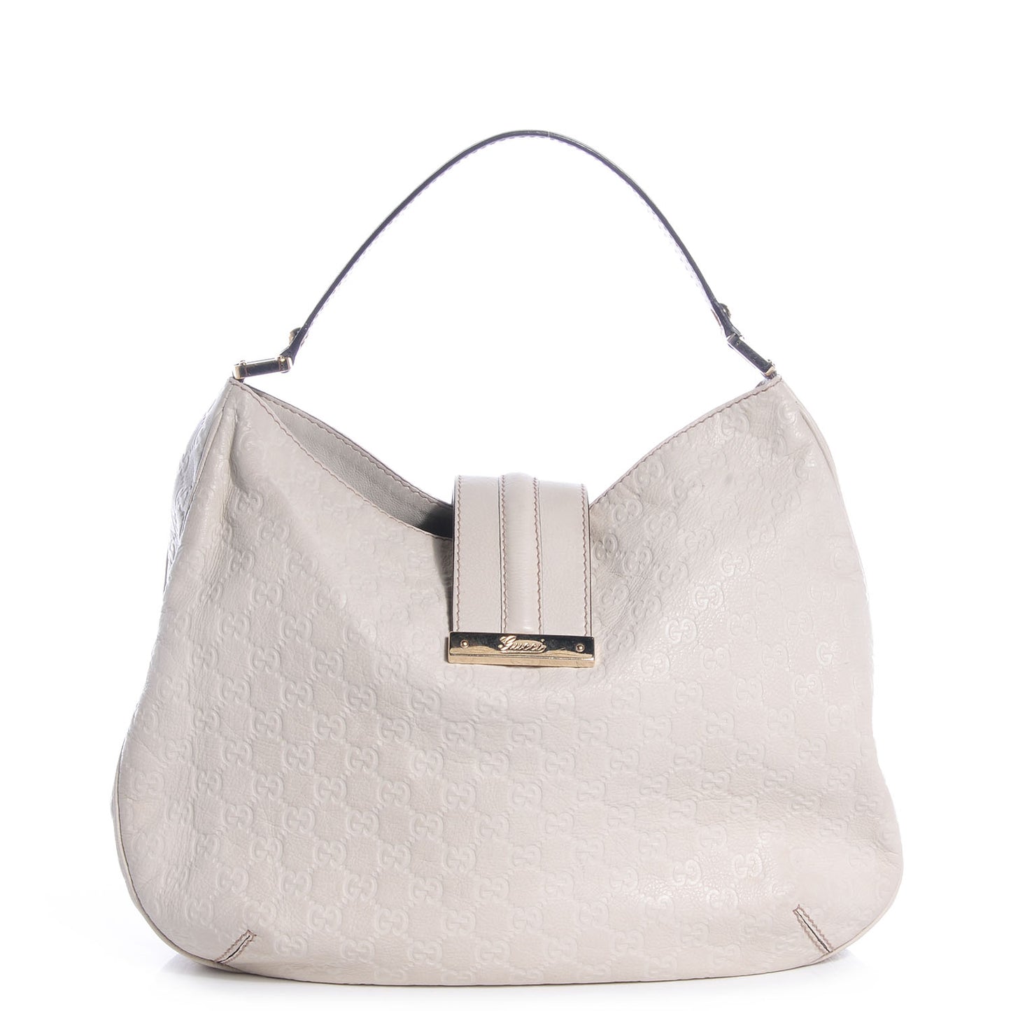 Guccissima New Ladies Web Large Hobo Off White