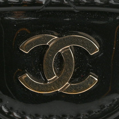 Chanel Patent Quilted Flap Card Holder Wallet Black 8 of 10