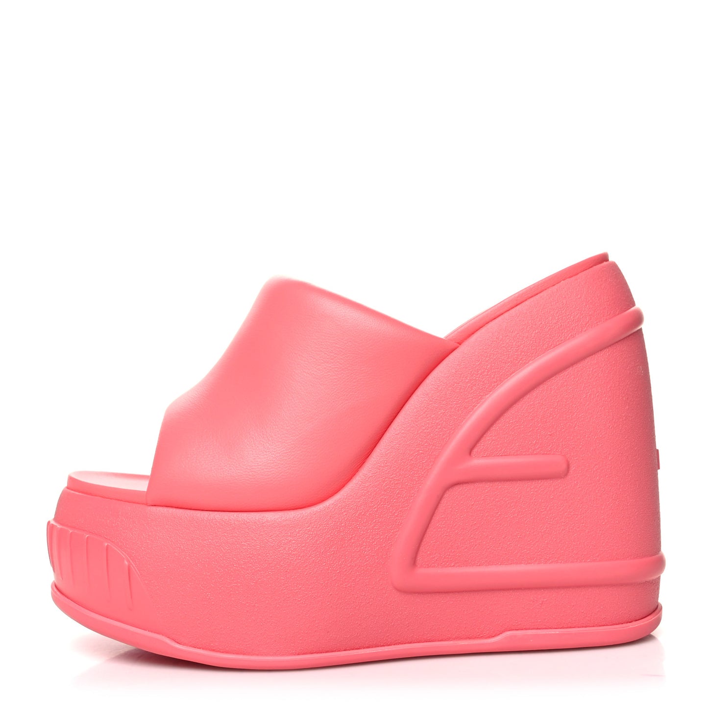 Nappa Fashion Show Platform 140mm Slide Sandals 37 Pink Dalia