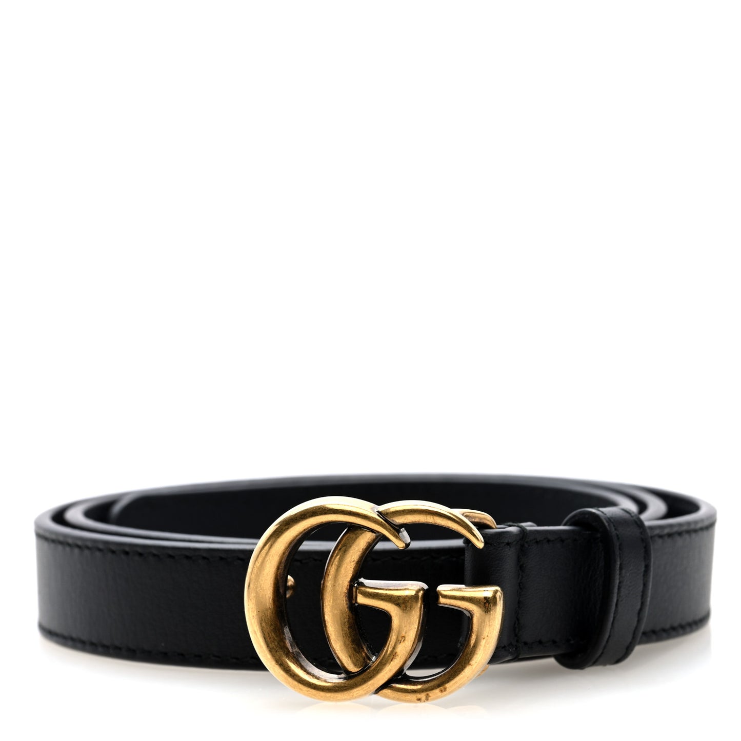 Calfskin Double G 20mm Belt 75 30 Black