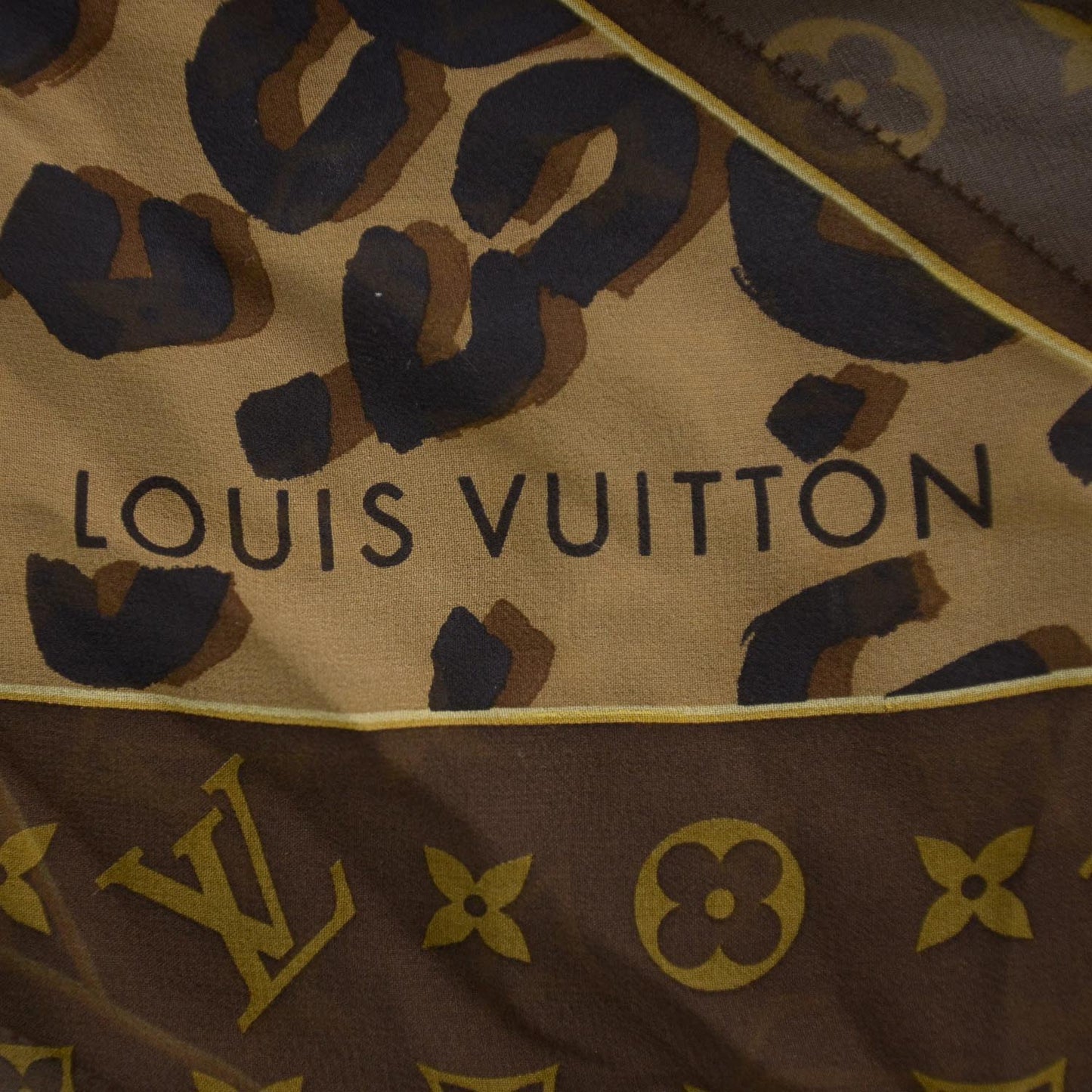Monogram Leopard Silk Scarf