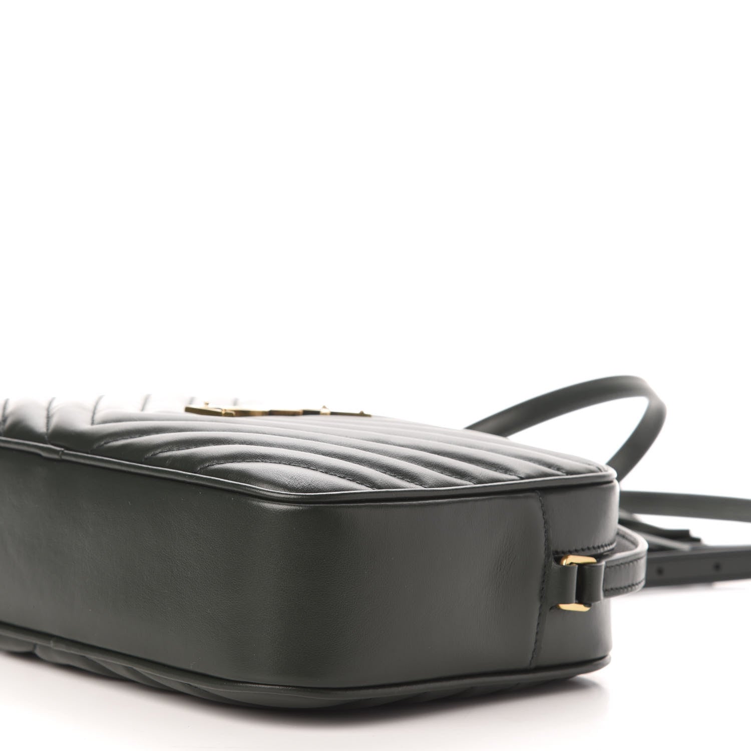Saint Laurent Calfskin Matelasse Monogram Lou Camera Bag Green 9 of 10