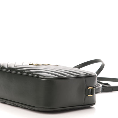 Saint Laurent Calfskin Matelasse Monogram Lou Camera Bag Green 9 of 10