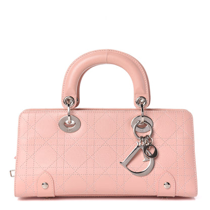 Christian Dior Calfskin Cannage Stitched Small East West Lady Dior Rose Clair 1 of 10