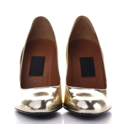 Lanvin Metallic Goatskin Pumps 36.5 Gold 2 of 11