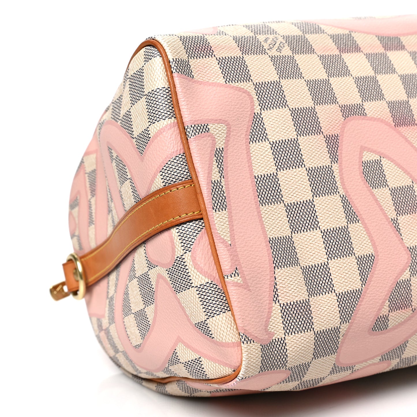 Damier Azur Tahitienne Speedy Bandouliere 30 Rose Ballerine