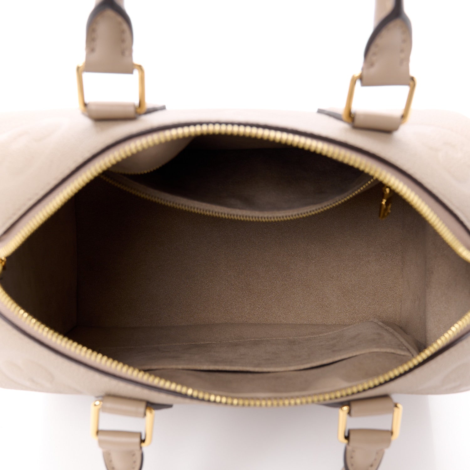 Louis Vuitton Empreinte Monogram Giant Speedy Bandouliere 25 Tourterelle 5 of 14