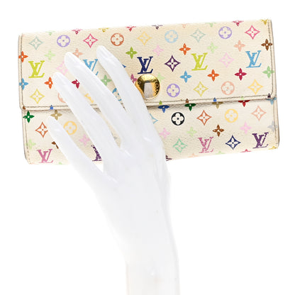 Louis Vuitton Monogram Multicolor Sarah Wallet White Citron 2 of 9