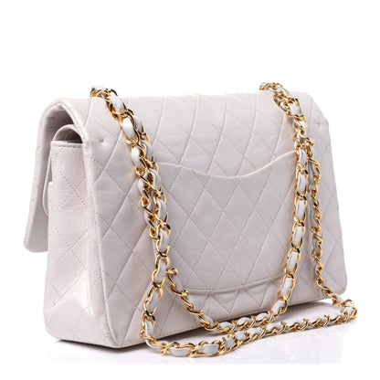 Chanel Lambskin Quilted Medium Double Flap White 3 of 15