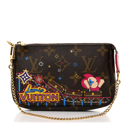 Louis Vuitton Monogram 2020 Christmas Animation Roller Coaster Mini Pochette Accessories Pivoine 1 of 7