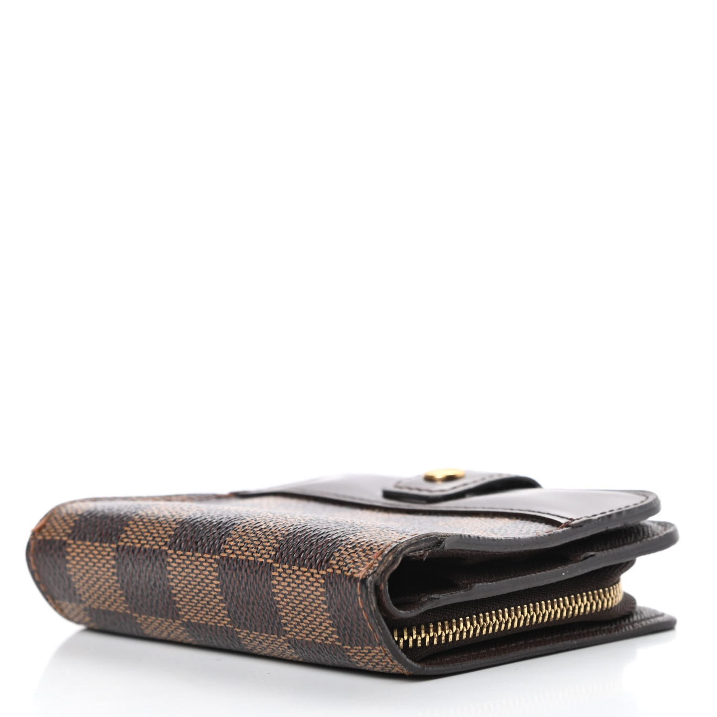 Damier Ebene Zippe Zipped Compact Wallet