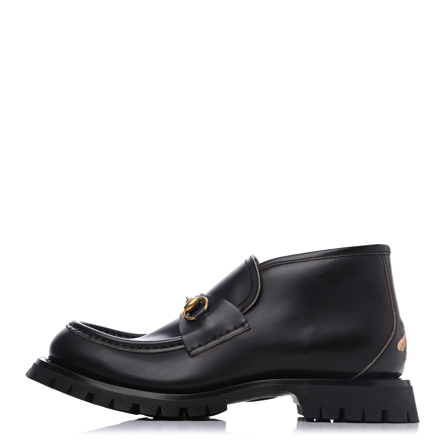 Gucci Cordovan Lux Mens Harald Horsebit Ankle Boots 8.5 Black 1 of 12
