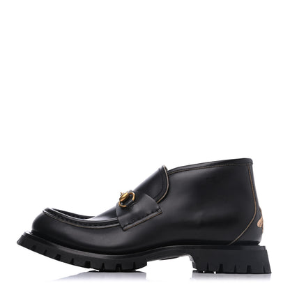 Gucci Cordovan Lux Mens Harald Horsebit Ankle Boots 8.5 Black 1 of 12