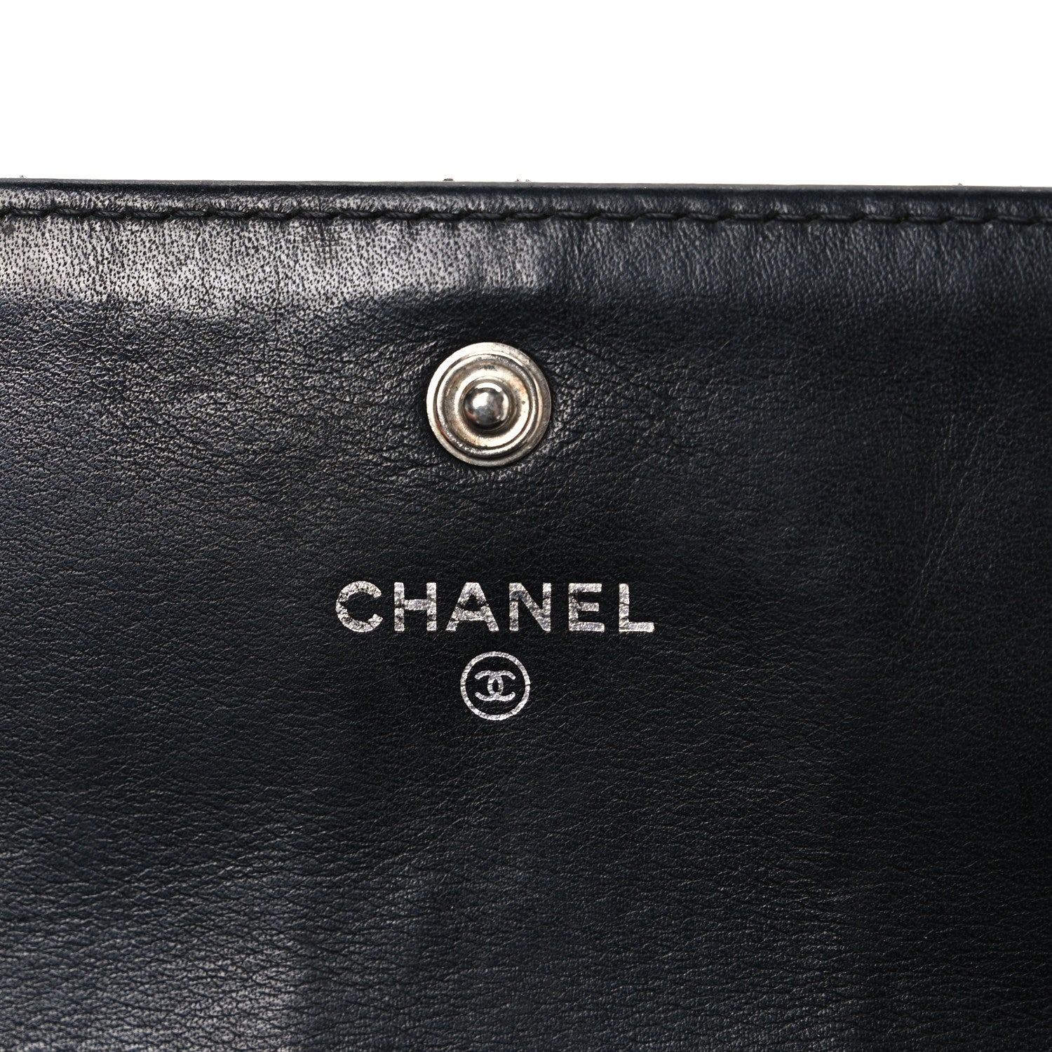 Chanel Calfskin Quilted Cambon Gusset Flap Wallet Black 6 of 9