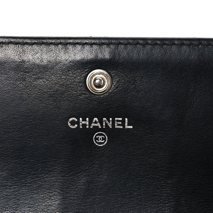 Chanel Calfskin Quilted Cambon Gusset Flap Wallet Black 6 of 9