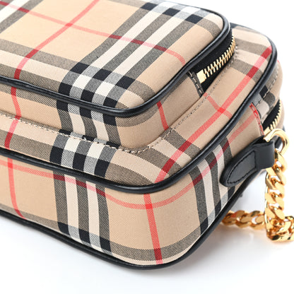 Burberry Calfskin Vintage Check Camera Bag Archive Beige 9 of 9