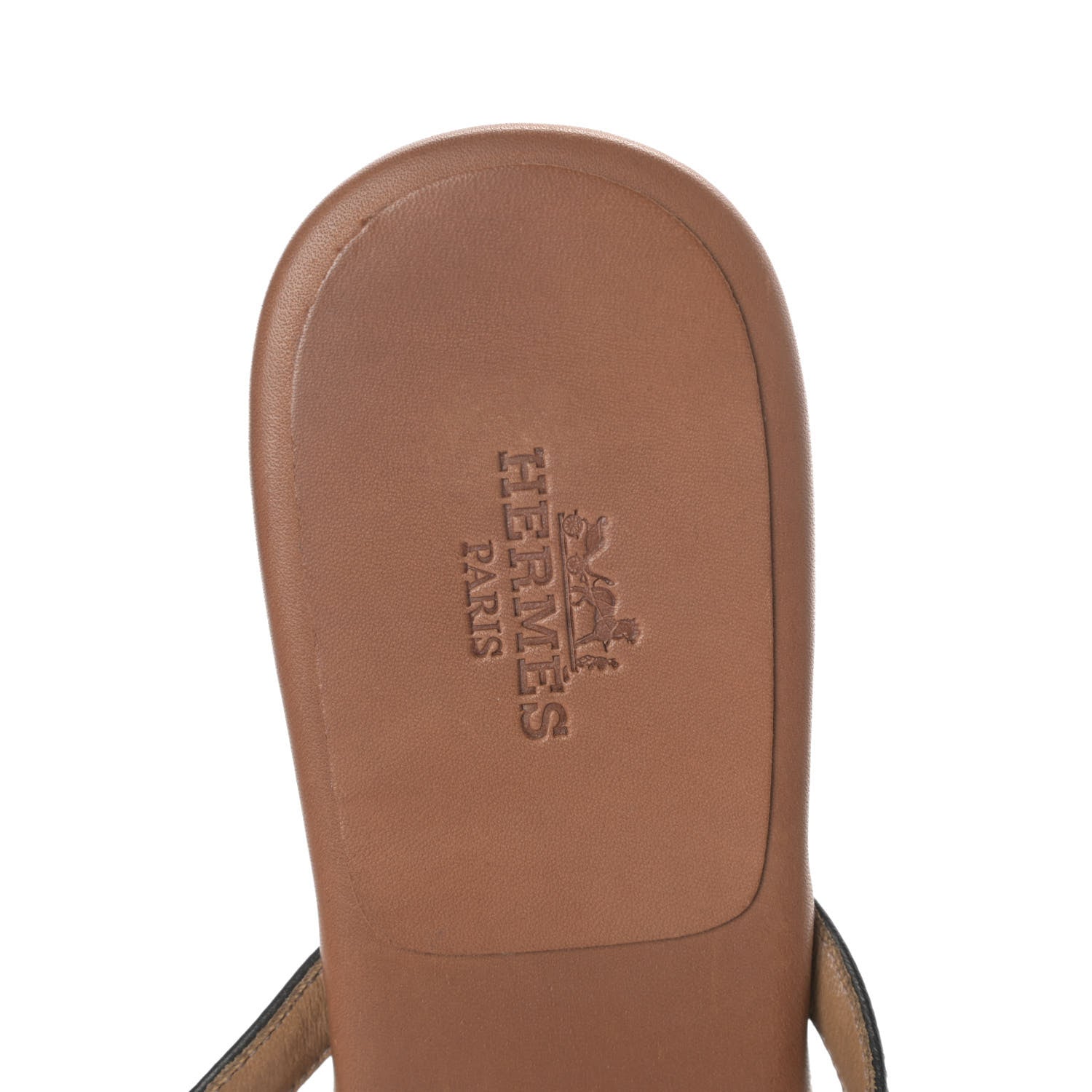 Hermes Calfskin Corfou Sandals 36 Naturel Black 5 of 7