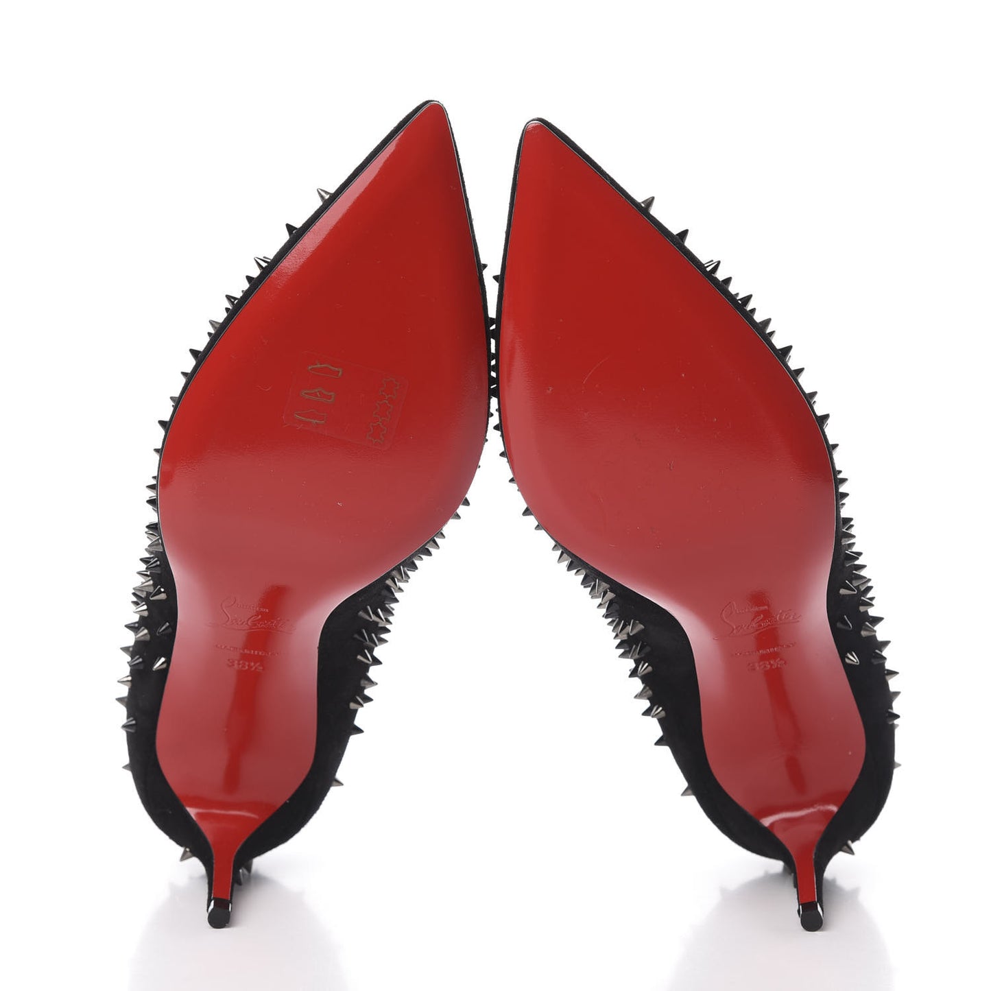 Veau Velours Studded Escarpic 70 Pumps 38.5 Black