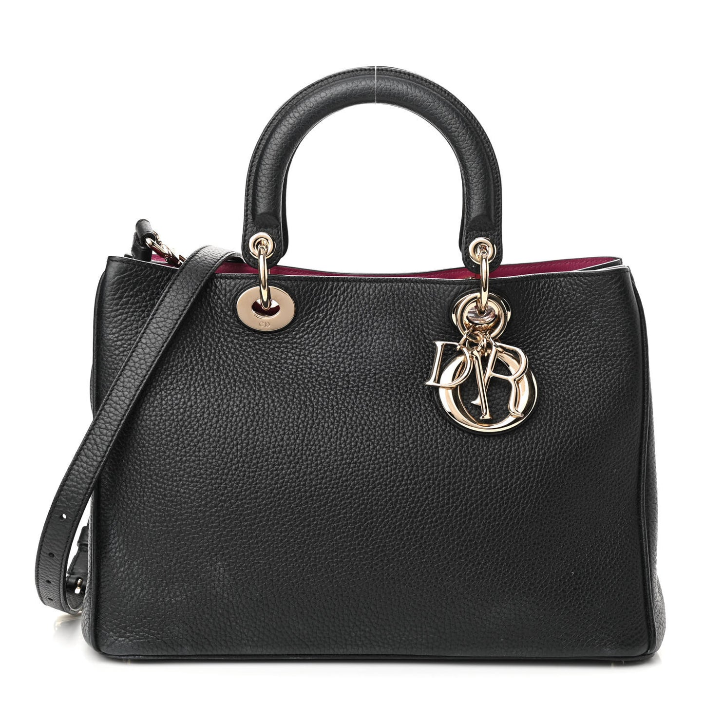 Bullcalf Medium Diorissimo Tote Black Rose Indien