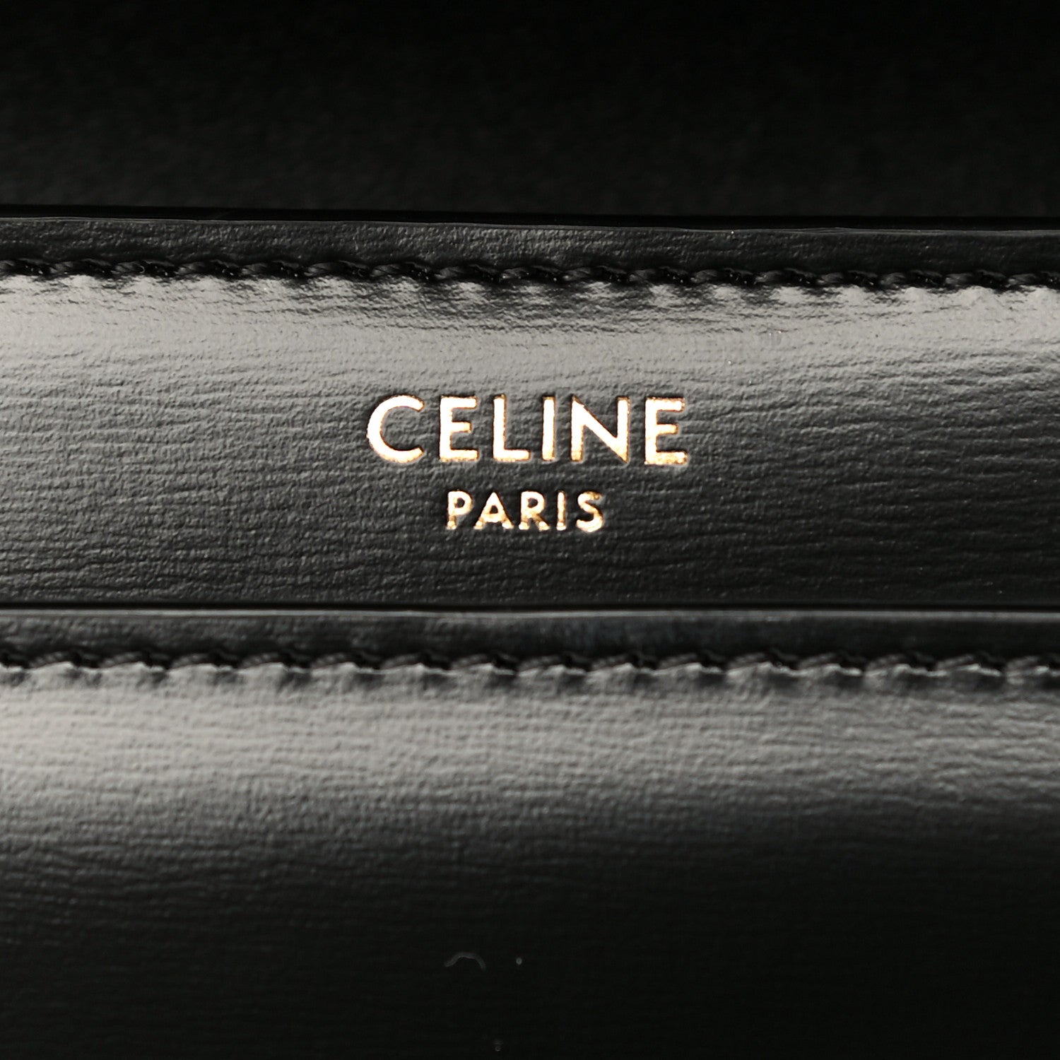 Celine Shiny Calfskin Triomphe Chain Bag Black 9 of 16