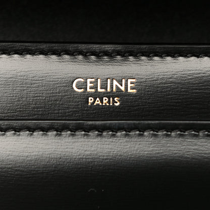 Celine Shiny Calfskin Triomphe Chain Bag Black 9 of 16