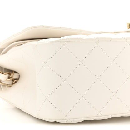 Chanel Caviar Quilted Jumbo Double Flap White 9 of 11