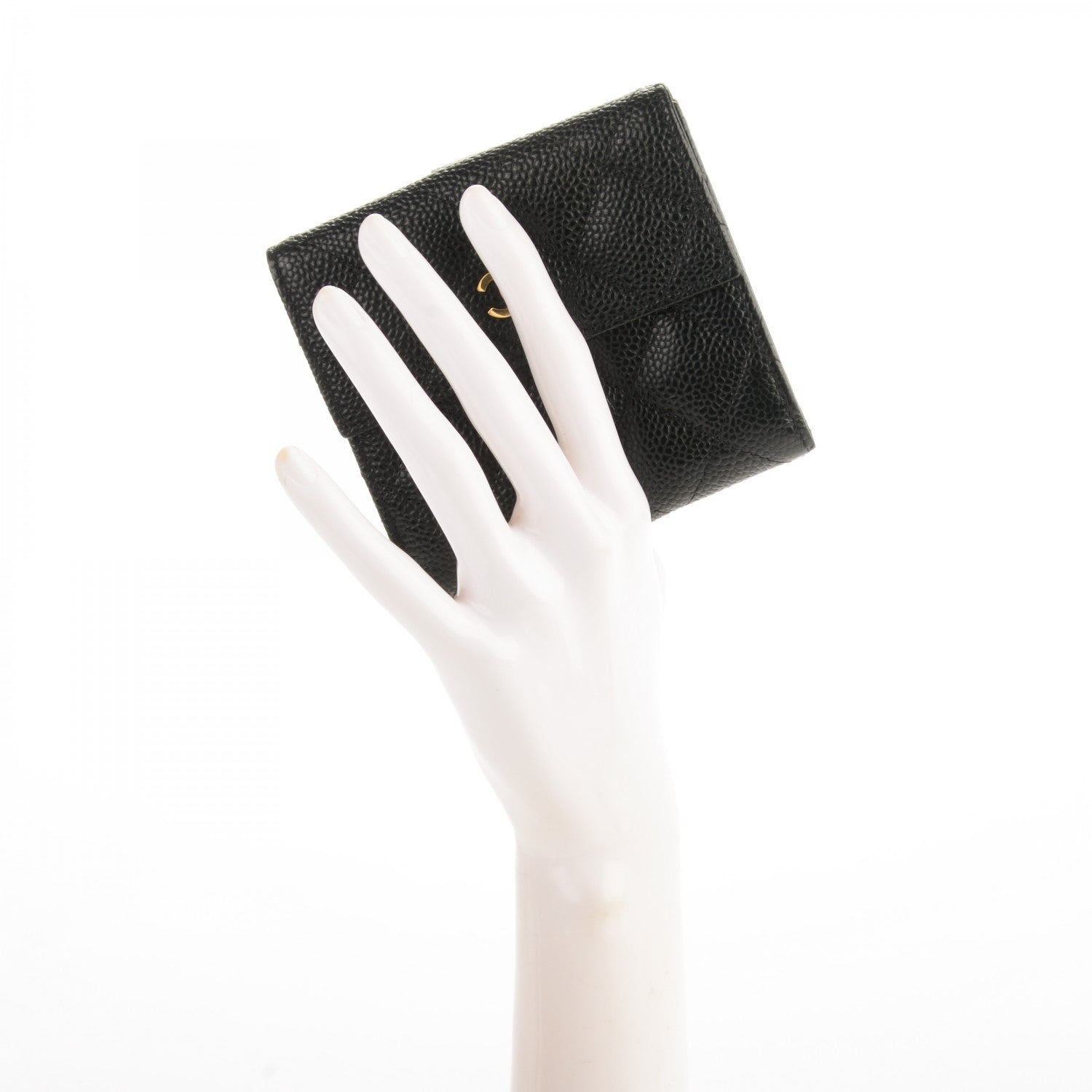Chanel Caviar Quilted Compact French Flap Wallet 2 of 8