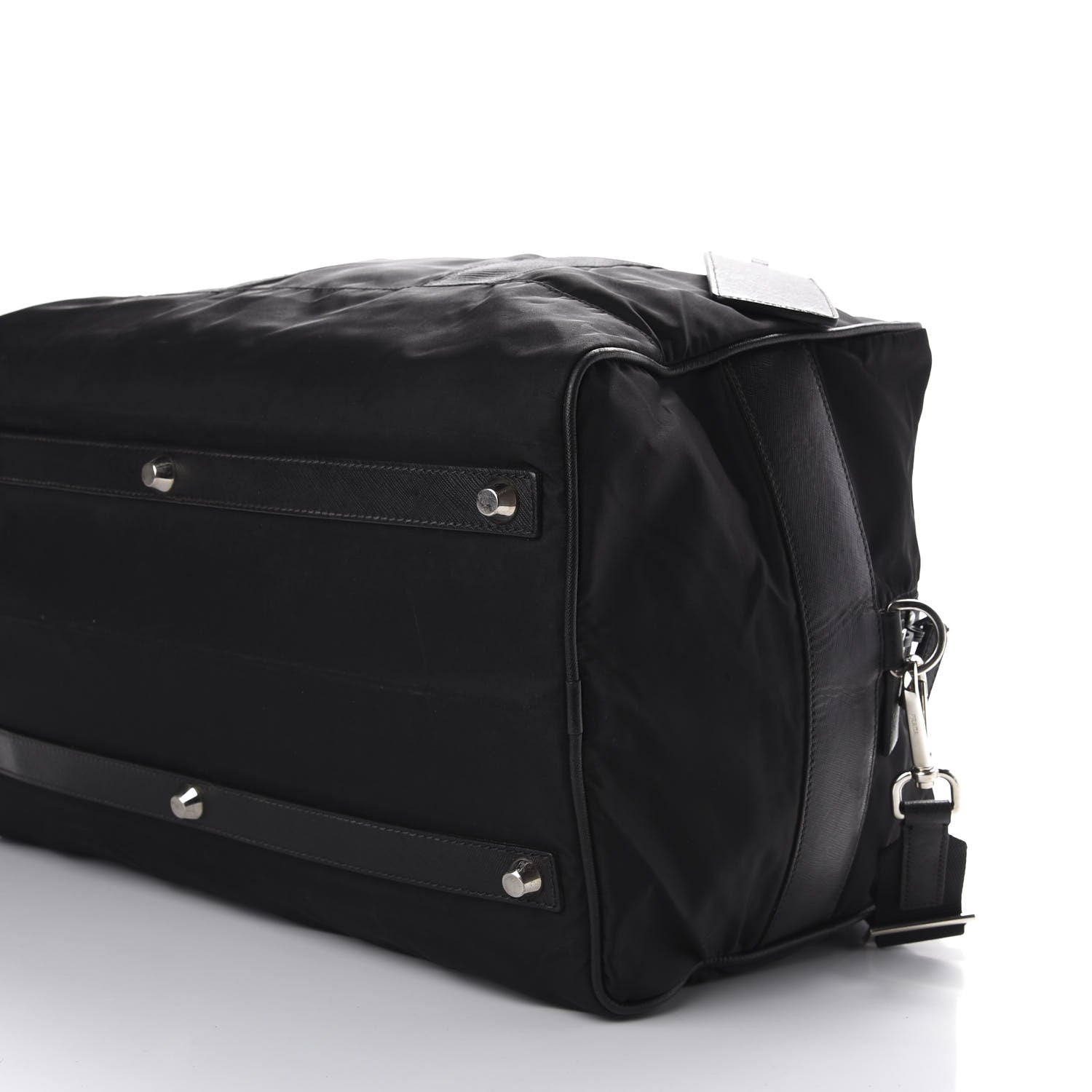 Prada Tessuto Nylon Duffel Bag Black 6 of 11