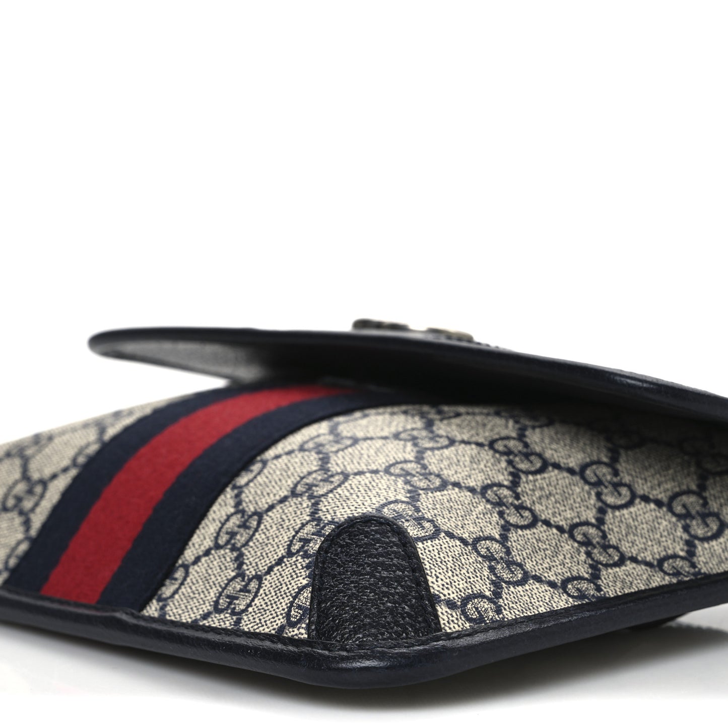 GG Supreme Monogram Web Small Ophidia Belt Bag 90 36 Beige Navy