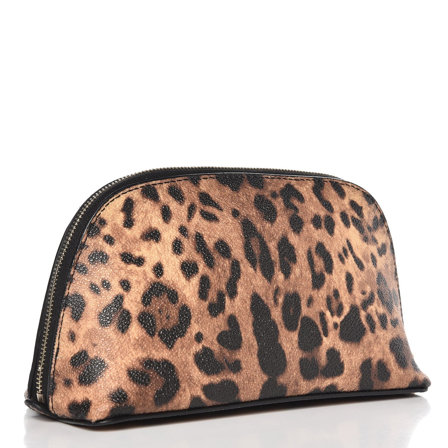 Leo Crepe Cosmetic Pouch Leopard
