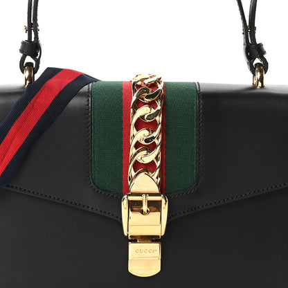 Gucci Calfskin Small Sylvie Shoulder Bag Black 8 of 10