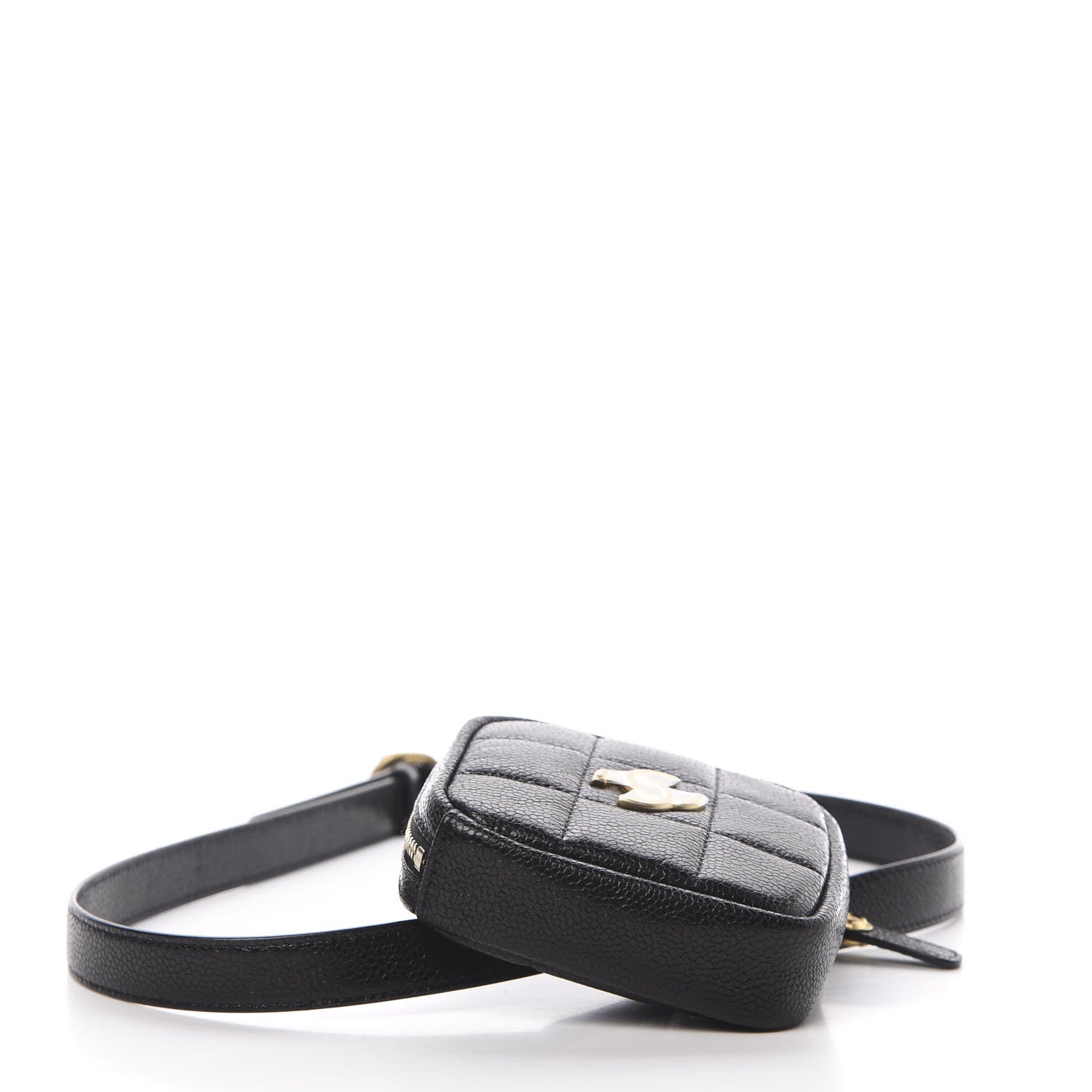 Chanel Caviar Quilted Coin Purse Belt Bag Black 4 of 10