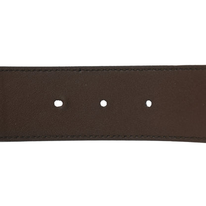 Gucci GG Supreme Monogram Matte Plutone Calfskin Double G 40mm Belt 95 38 Beige Ebony New Acero 4 of 7