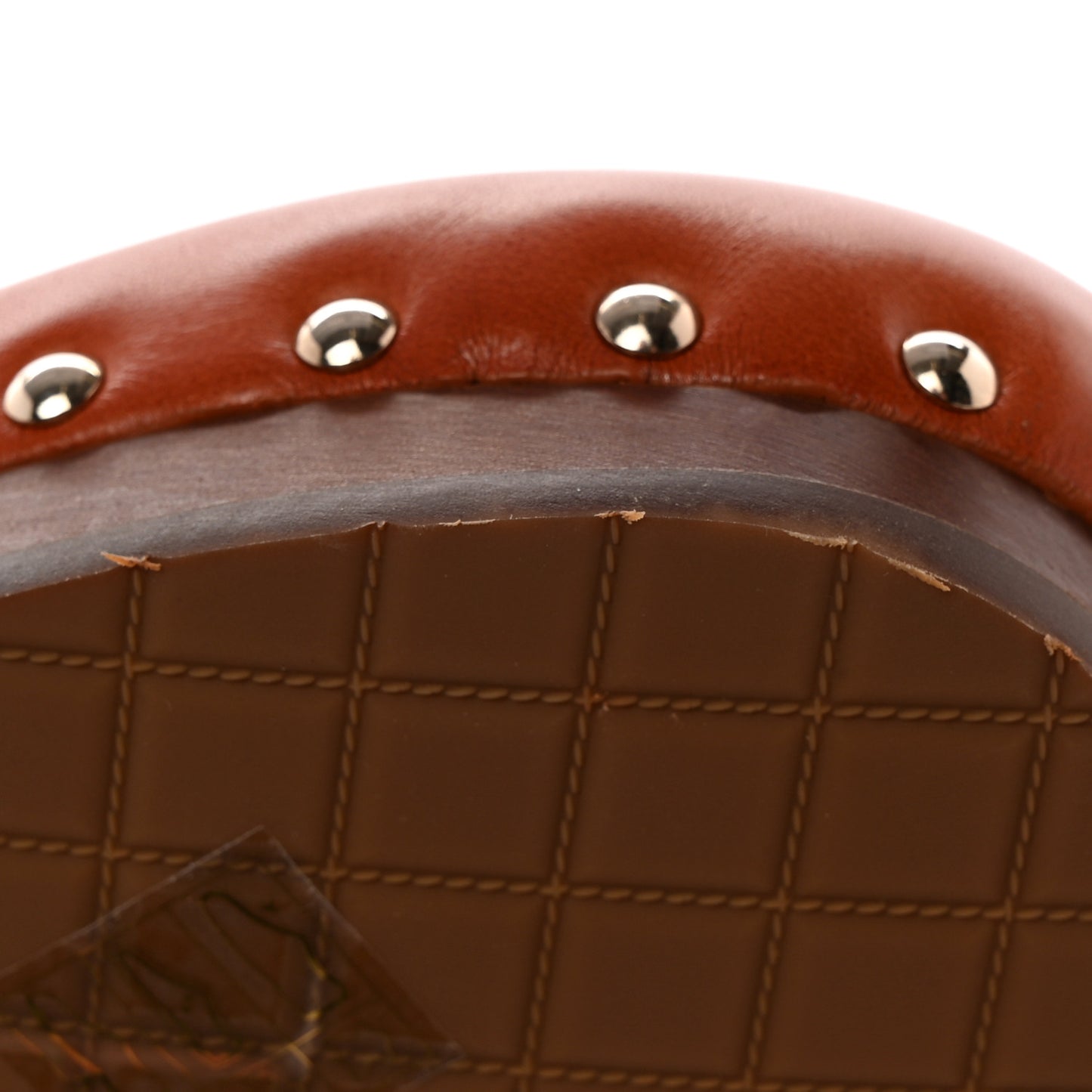 Calfskin Camellia Clogs 41 Brown