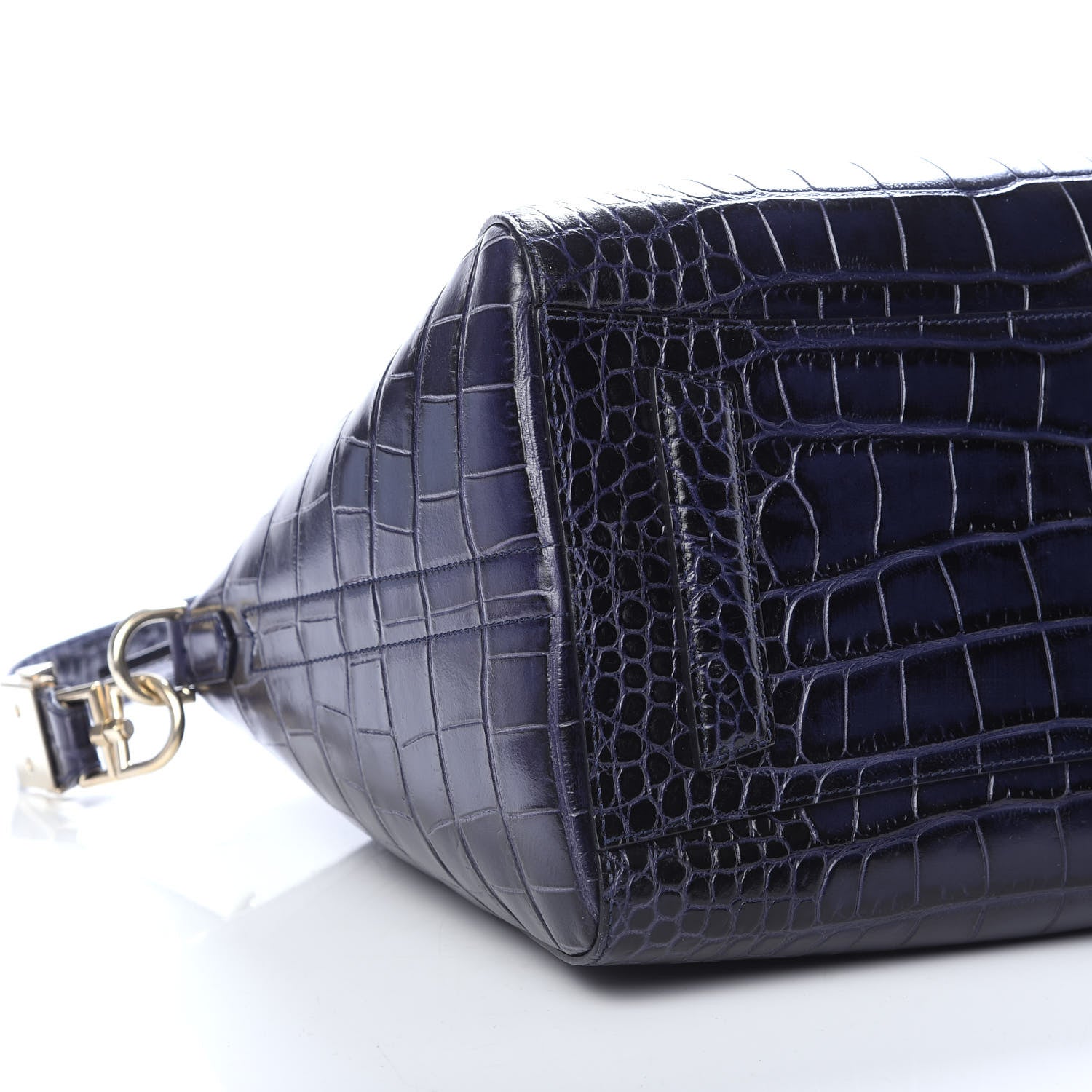 Givenchy Calfskin Crocodile Embossed Medium Antigona Dark Blue 7 of 9