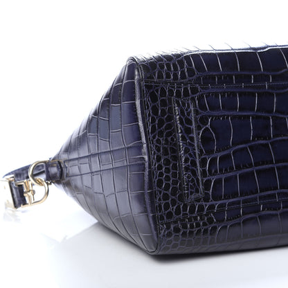 Givenchy Calfskin Crocodile Embossed Medium Antigona Dark Blue 7 of 9
