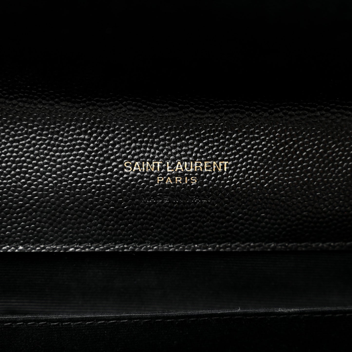 Grain De Poudre Textured Mixed Matelasse Triquilt Monogram Clutch Black