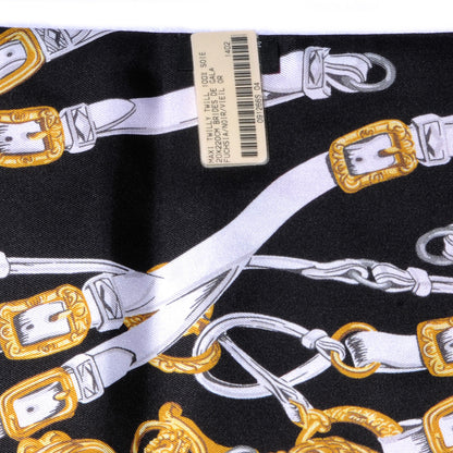 Hermes Silk Brides De Gala Maxi Twilly Fuchsia Noir Vieil 2 of 4