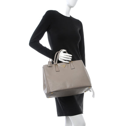 Prada Saffiano Large Galleria Double Zip Tote Argilla 2 of 14