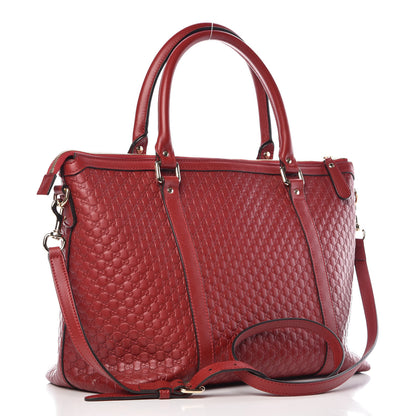 Gucci Soft Microguccissima Medium Zippered Satchel Rosso 4 of 12