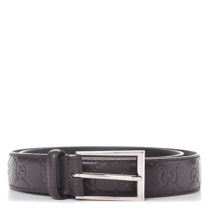 Gucci Guccissima Signature 40mm Belt 90 36 Chocolate 1 of 8