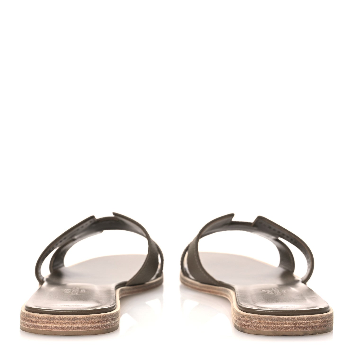 Hermes Epsom Oran Sandals 40.5 Etoupe 6 of 12