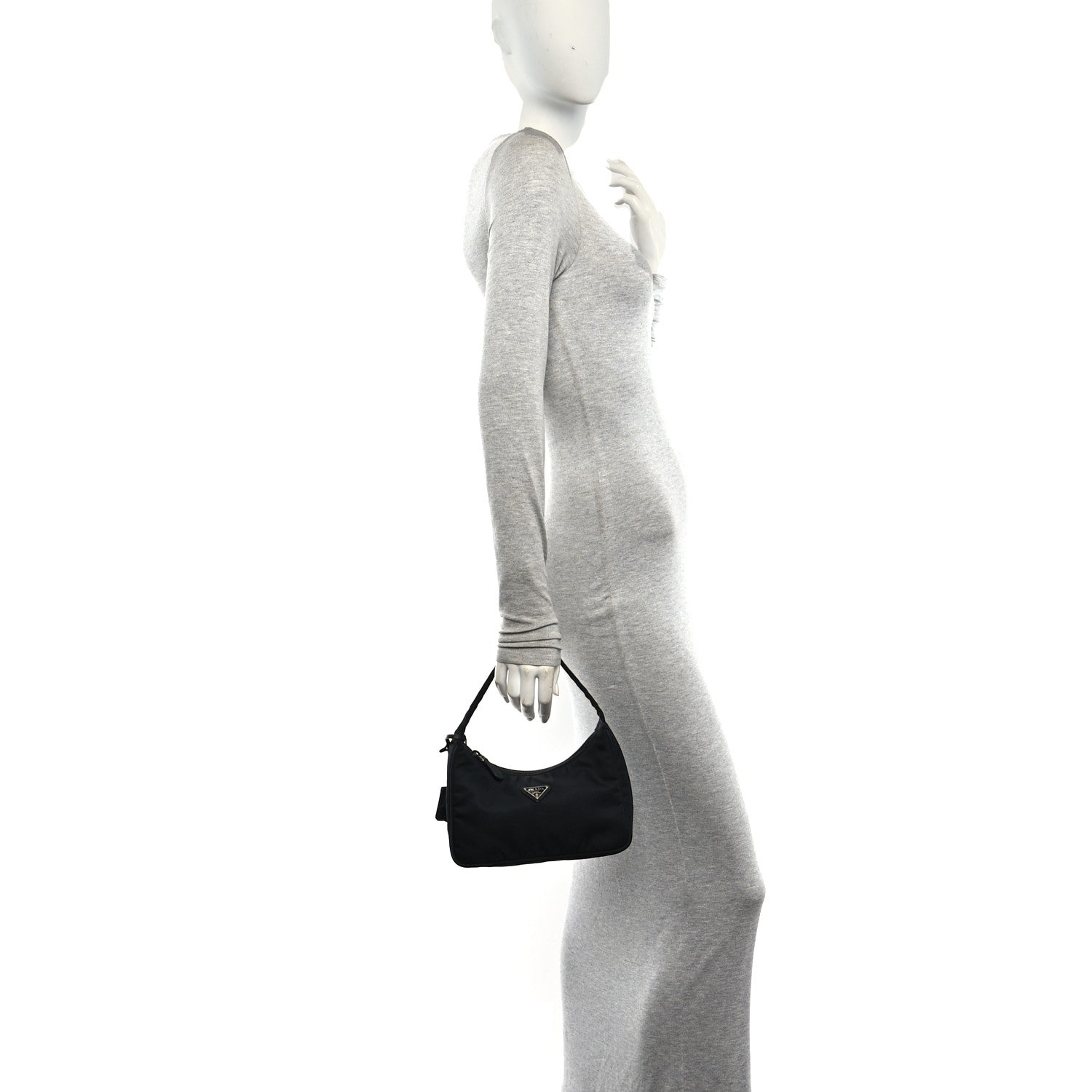 Prada Tessuto Nylon Mini Re-Edition 2000 Bag Black 2 of 9