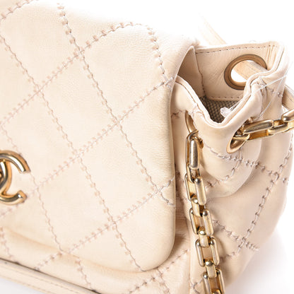 Chanel Calfskin Quilted Retro Chain Flap Beige 12 of 27