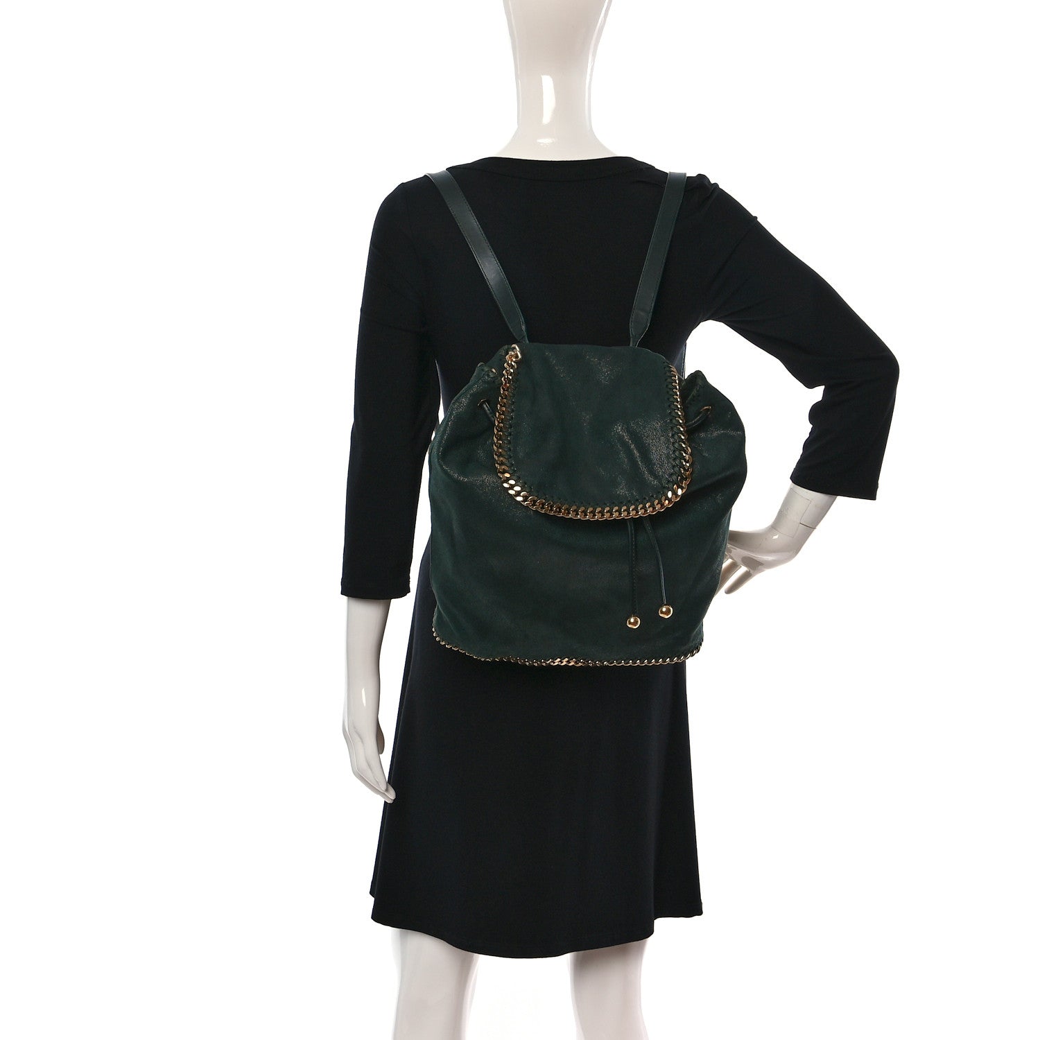 Stella McCartney Shaggy Deer Falabella Backpack Green 2 of 10