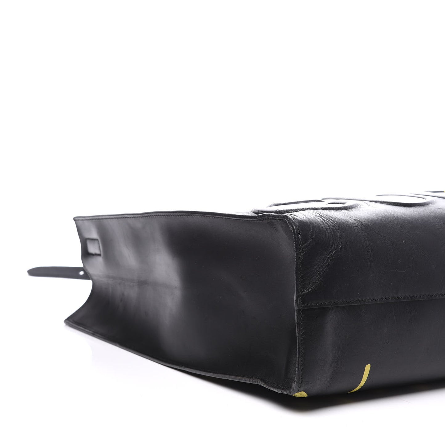 Calfskin GucciGhost Real Medium XL Tote Black Yellow