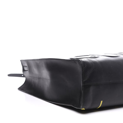 Gucci Calfskin GucciGhost Real Medium XL Tote Black Yellow 5 of 13