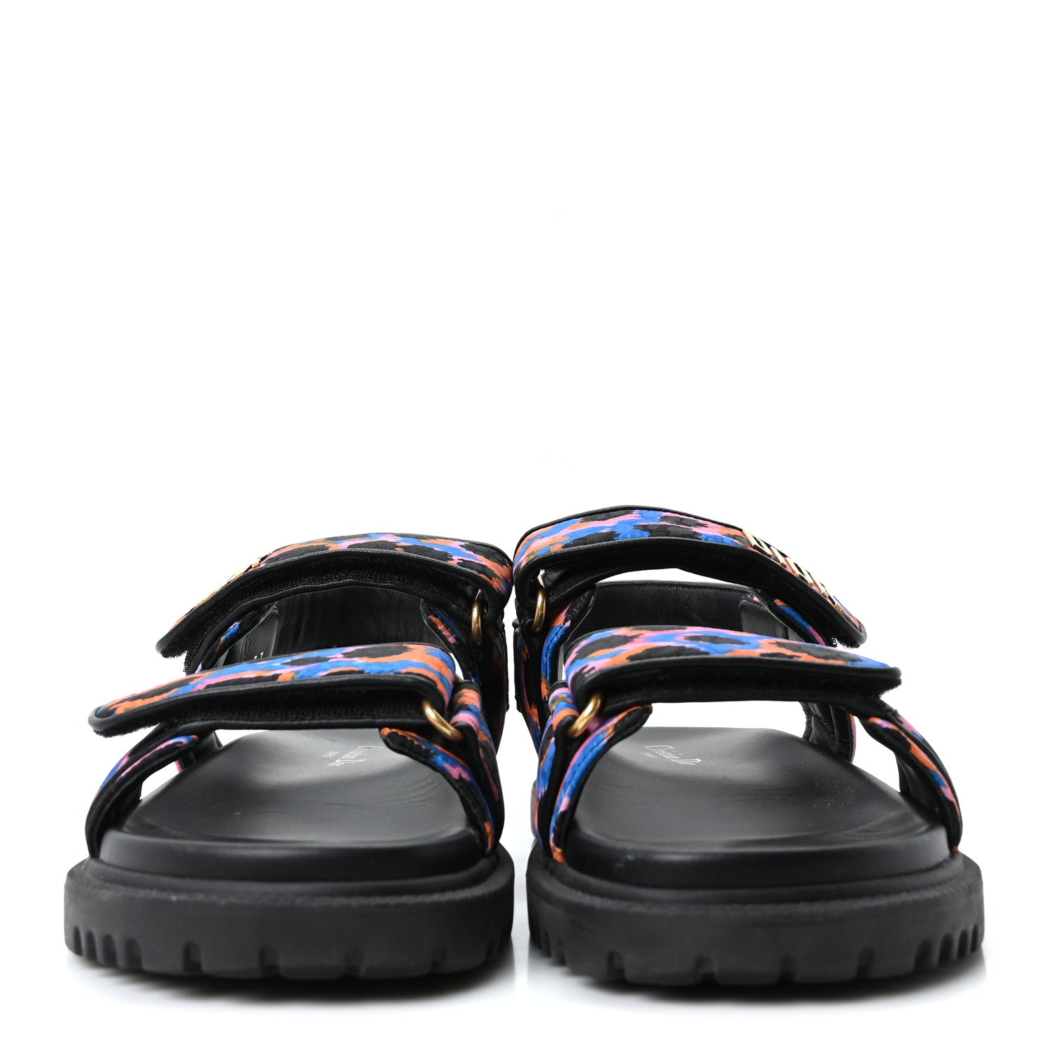 Christian Dior Technical Fabric Mizza Print Dioract Sandals 37 Multicolor 3 of 9