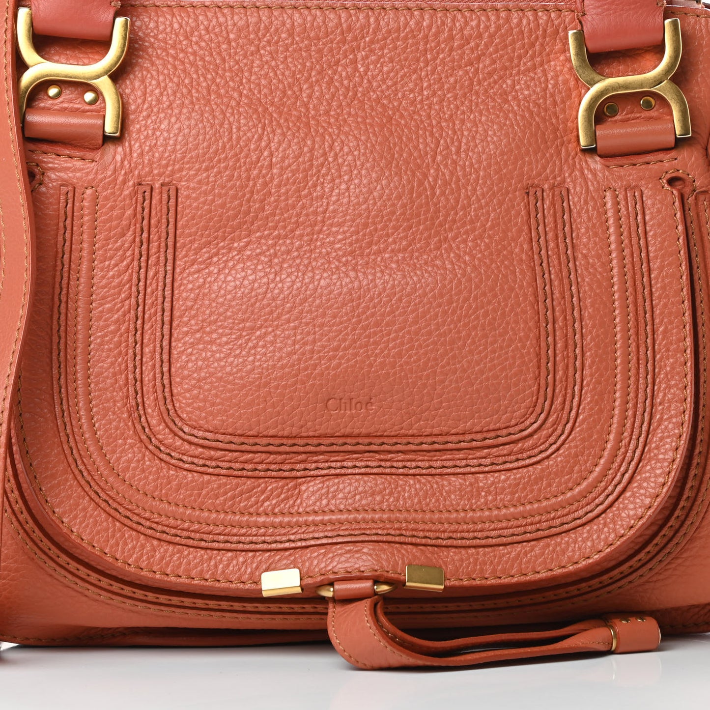 Calfskin Medium Marcie Satchel Coral